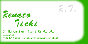 renato tichi business card